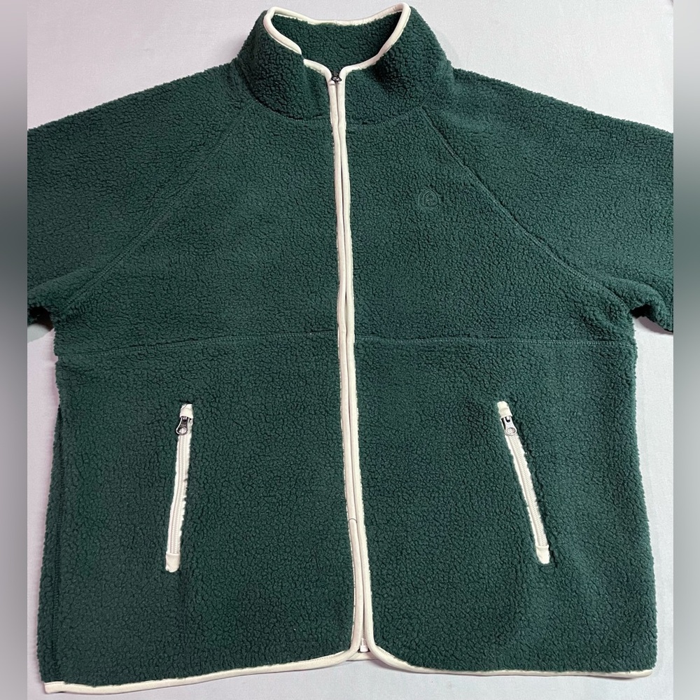 Sierra Designs Women's Fleece Sherpa Zip Up Green Jacket NWT - Picture 2 of 8